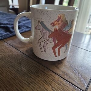 Laurel Burch "Native Horses" Mug 1990 12oz With Room For Cream